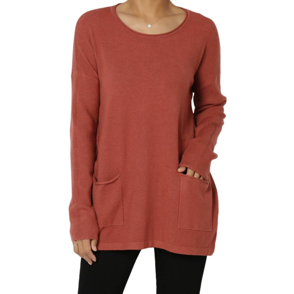 29 Boho Soft Viscose Front Pocket Oversized sweater